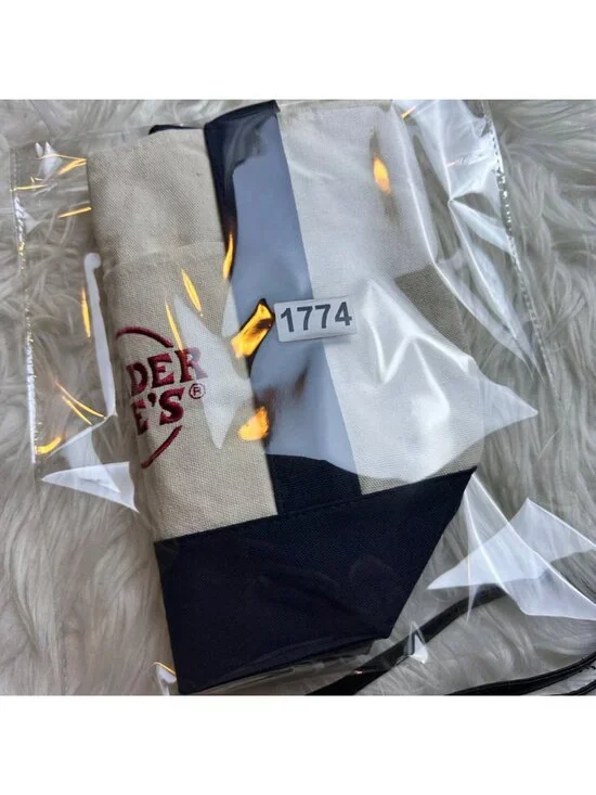 NWT Trader Joes Navy Blue Mini Canvas Tote Bag Reusable Ecofriendly Market 866 - Picture 9 of 9